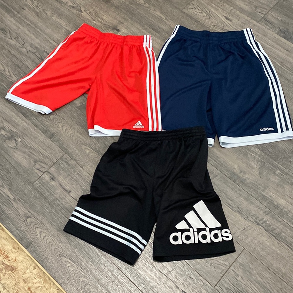 3 pairs of Adidas boys athletic shorts size L (14-16)